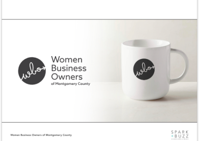 Brand identity logo design created for Women Business Owners by Spark and Buzz Communications.