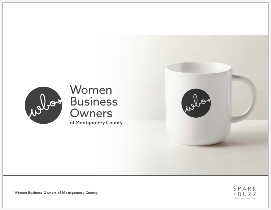 Brand identity logo design created for Women Business Owners by Spark and Buzz Communications.
