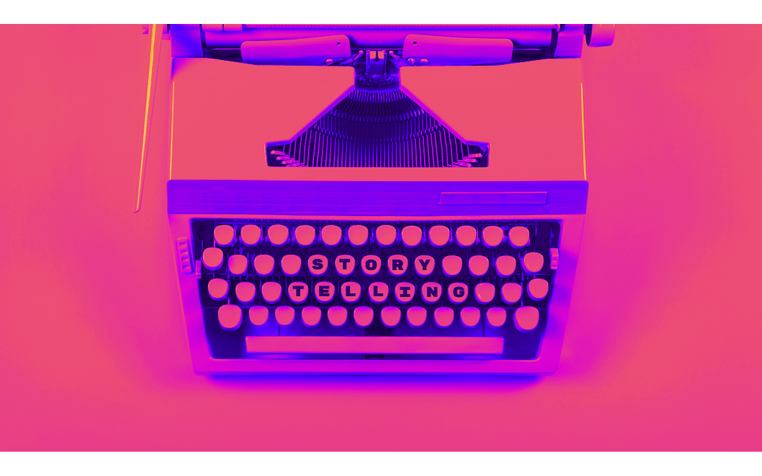 storytelling spelled out on a typewriter, Spark and Buzz Communications